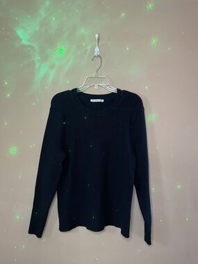 Abercrombie & Fitch Black Ribbed Crewneck Sweater SZ XXL